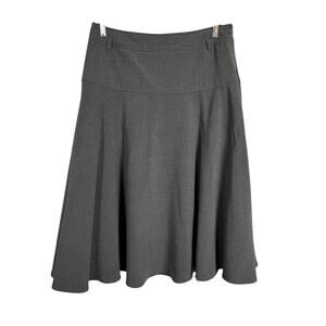For the Republic Gray Flared Midi Skirt Size 8
